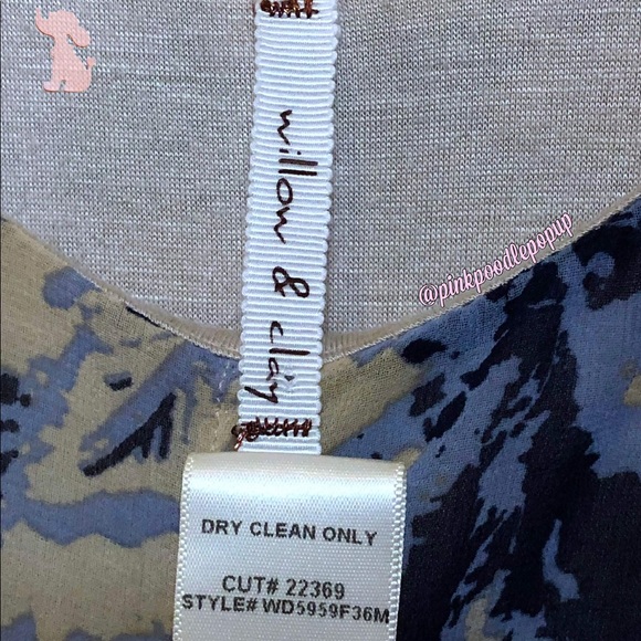 Willow & Clay Blue & Cream Split Front Maxi Dress - Picture 7 of 8